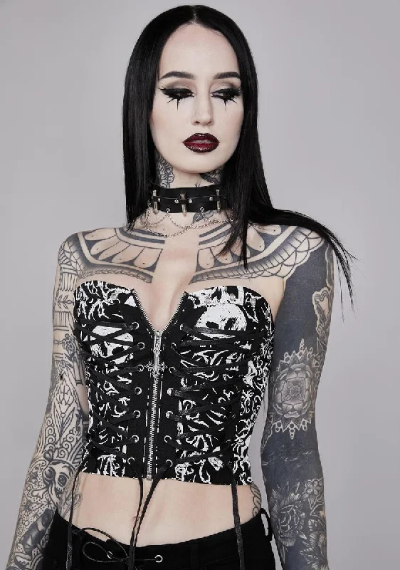 Women's Vacation Garments Casual Chic Trading Nightmares Corset Top