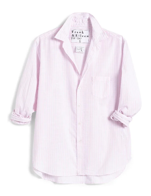 Stylish Loungewear for Women Odd Size Clearance Sale Women's Eileen Woven Button Up Shirt In Soft Pink/white Stripe