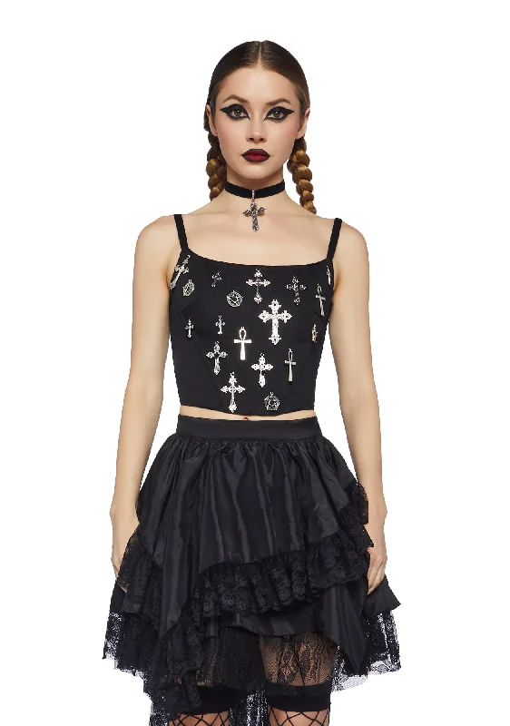 Women's Comfy Loungewear Outfit Chic & Cozy Collection Idol Worship Corset Top