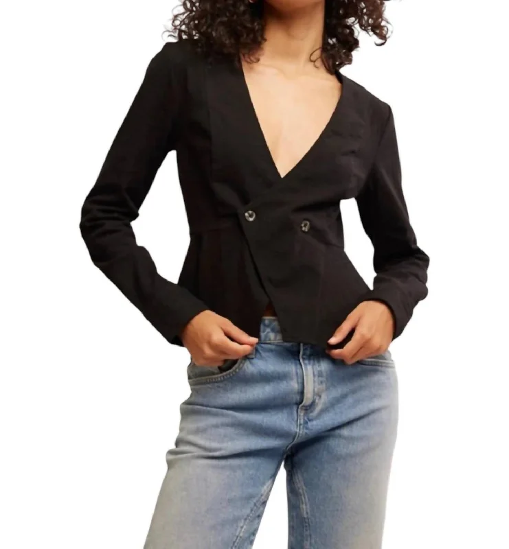 Sophisticated Outfits Disco - Inspired Retro Dance Look City Life Blouse In Black