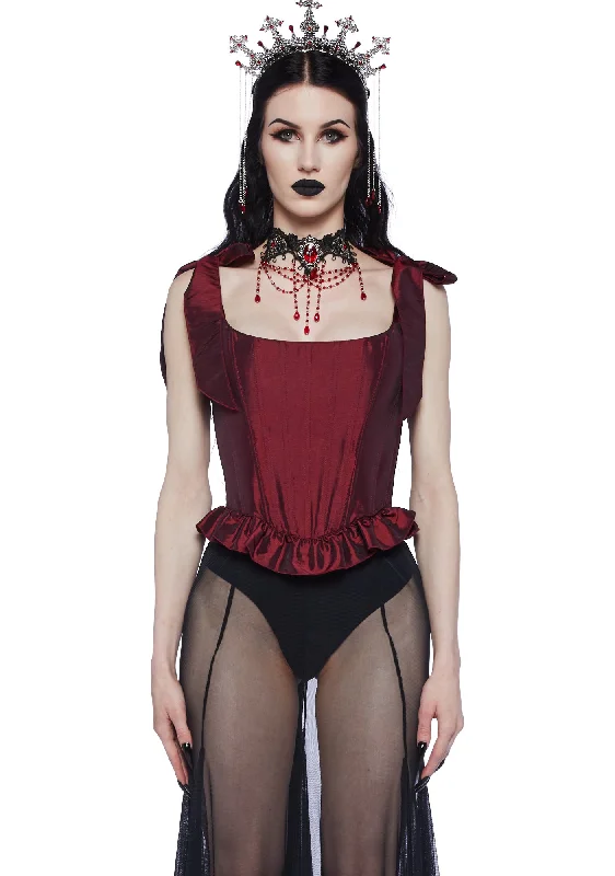 Women's Plus-Size Casual Outfit Runway Inspired Wear Crimson Secrets Corset Top