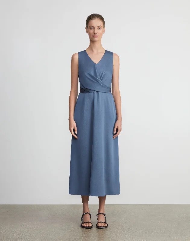 Fashionable Dresses for Women Satin Flared Dress