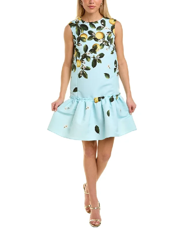 End Of Season Sale Oscar de la Renta Silk-Lined Cocktail Dress