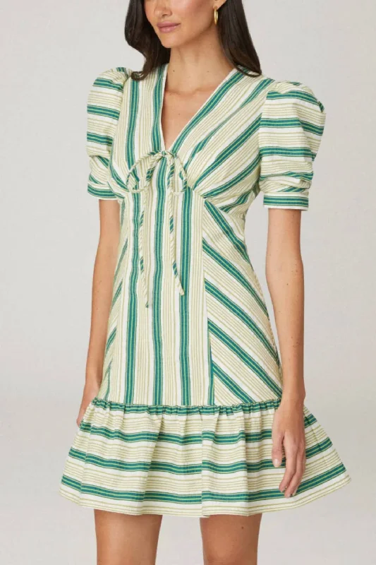 Now On Sale For Chic Urban Styles Alesia Dress In Spring Green/lime/ivory