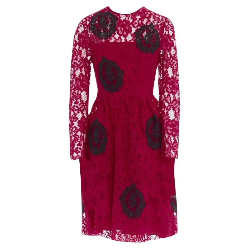 Save Big Huishan Zhang floral embroidery lace spot cocktail dress