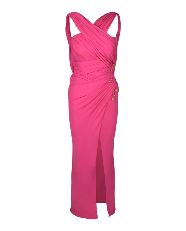 Relaxed Fit Women's Fashion Sleeveless Draped Cocktail Dress