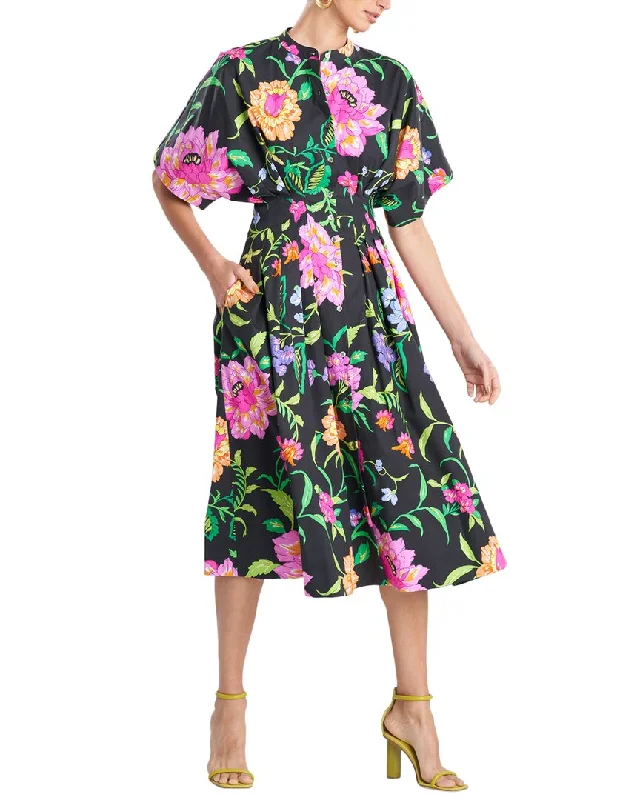 Exclusive Designer Collection Natori Junko Printed Poplin Dress