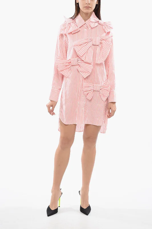 Trend Forward Threads Viktor & Rolf Chemisier Striped Dress With Maxi Bows