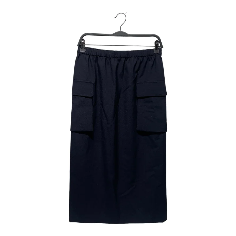 Elegant Clothing Elegant Contour COMME des GARCONS/Long Skirt/S/Wool/NVY/